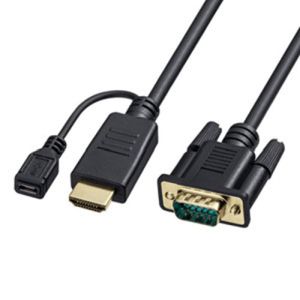 サンワサプライ SANWASUPPLY サンワサプライ KM-HD24V10 HDMI-VGA変換ケーブル ブラック 1m