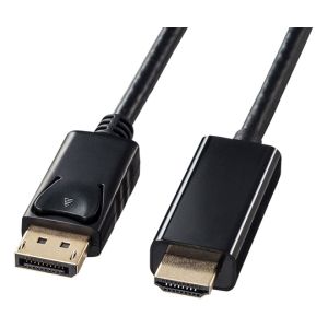 サンワサプライ SANWA SUPPLY サンワサプライ KC-DPHDA10 DisplayPort-HDMI変換ケーブル 1m
