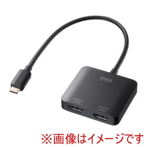 サンワサプライ SANWA SUPPLY サンワサプライ AD-ALCMST2HD2 USB Type C-HDMI変換アダプタ 2ポート/4K対応