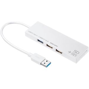 サンワサプライ SANWA SUPPLY サンワサプライ USB-3HC316WN USB3.1 2.0コンボハブ カードリーダー 付き