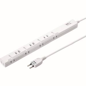 サンワサプライ SANWA SUPPLY スリム雷ガードタップ TAP-SPSLIM8-2