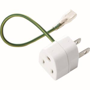 サンワサプライ SANWA SUPPLY 3P→2P変換アダプタ絶縁カバー付き TAP-AD1N