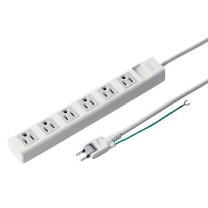 サンワサプライ SANWA SUPPLY 電源タップ 2.5m 6個口 TAP-N3625MGN