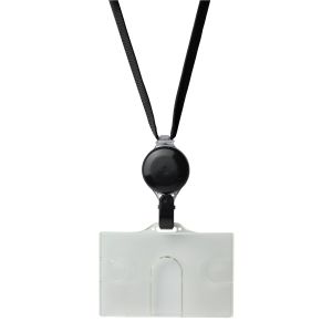 ソニック ソニック NF-948-D リール式吊下げ名札 ハードタイプ 黒