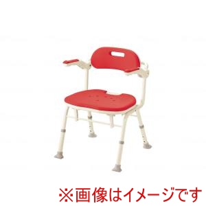 アロン化成 アロン化成 536322 折りたたみシャワーベンチIS レッド メーカー直送 代引不可 北海道沖縄離島不可