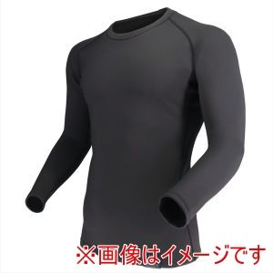 おたふく手袋 OTAFUKU おたふく手袋 JW-254 BT パワーストレッチ サーモエボボア ヘビーウェイト クルーネック シャツ アッシュブラック L