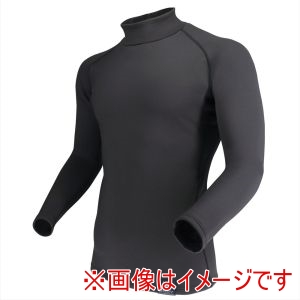 おたふく手袋 OTAFUKU おたふく手袋 JW-256 BT パワーストレッチ サーモエボボア ヘビーウェイト ハイネック シャツ アッシュブラック LL