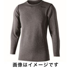 おたふく手袋 OTAFUKU おたふく手袋 JW-180-39-LL BT デュアルブラッシュド ヘビーウェイト クルーネックシャツ グレー/ブラック LL