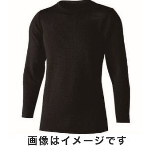 おたふく手袋 OTAFUKU おたふく手袋 JW-180-11-L BT デュアルブラッシュド ヘビーウェイト クルーネックシャツ ブラック L