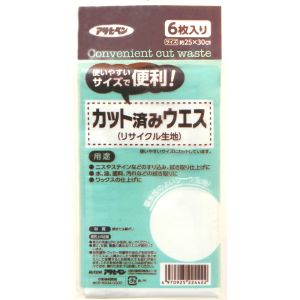 アサヒペン アサヒペン カット済みウエス 25cmX30cm 6枚入