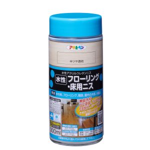 アサヒペン アサヒペン 水性フローリング床用ニス 300ML 半ツヤ透明