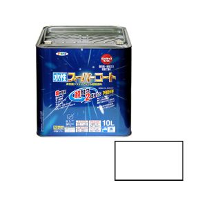 アサヒペン アサヒペン 水性スーパーコート 10L ツヤ消し白