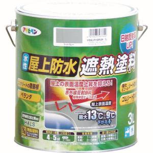 アサヒペン アサヒペン 水性屋上防水遮熱塗料3L ライトグレー 437600