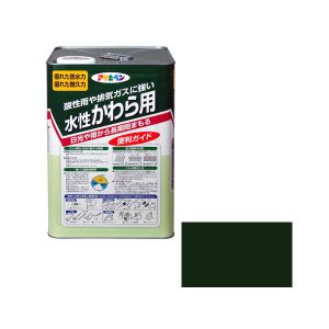 アサヒペン アサヒペン 水性かわら用 14L アイリッシュグリーン