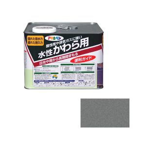 アサヒペン アサヒペン 水性かわら用 7L 日本瓦銀