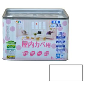 アサヒペン アサヒペン New水性インテリア屋内カベ5L白