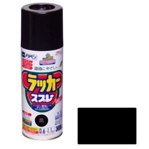 アサヒペン アサヒペン アスペンラッカースプレー 300ml 黒 568021