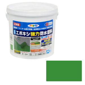アサヒペン アサヒペン 水性エポキシ強力防水塗料 5KGセット ライトグリーン 606372