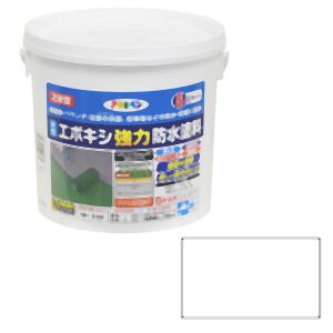 アサヒペン アサヒペン 水性エポキシ強力防水塗料 5KGセット ホワイト 606396