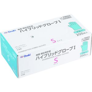オオサキメディカル オオサキメディカル 70023 ハイブリッドグローブI S ブルー 200枚入