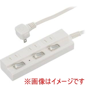 オーム電機 OHM オーム電機 HS-TPK33W-22 3口3m節電タップ雷ガード付22