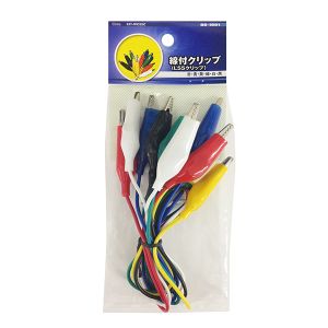 オーム電機 OHM オーム電機 線付クリップ 大 6色6個セット KIT-WC55C 00-1801