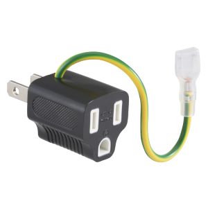 オーム電機 OHM オーム電機 接地アダプター アース端子カバー付き HS-TM1E1E3-K 00-2251