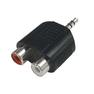 オーム電機 OHM オーム電機 変換アダプター RCAピンジャックX2-φ3.5ステレオミニプラグ 01-3042 AUD-P3042S