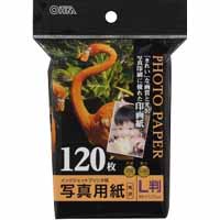 オーム電機 OHM オーム電機 写真用紙 光沢 L版 120枚入 PA-PRC-L/120 01-3252