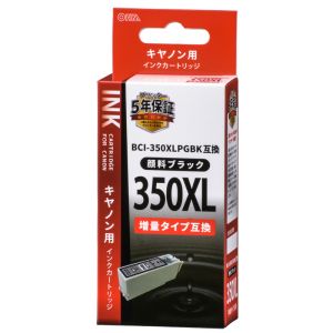 オーム電機 OHM オーム電機 キヤノン互換 BCI-350XLPGBK 顔料ブラック 01-4158 INK-C350XLB-BK