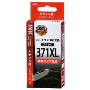オーム電機 OHM オーム電機 キヤノン互換 BCI-371XLBK 染料ブラック 01-4231 INK-C371XLB-BK