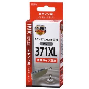 オーム電機 OHM オーム電機 キヤノン互換 BCI-371XLGY 染料グレー 01-4235 INK-C371XLB-GY