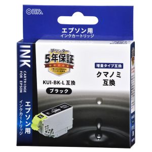 オーム電機 OHM オーム電機 エプソン互換 クマノミ 増量タイプ ブラック 01-4313 INK-EKUILB-BK