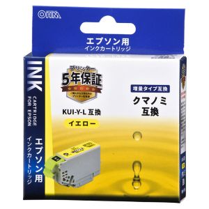 オーム電機 OHM オーム電機 エプソン互換 クマノミ 増量タイプ イエロー 01-4316 INK-EKUILB-Y