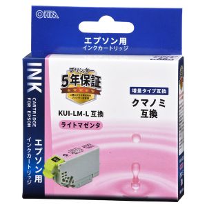 オーム電機 OHM オーム電機 エプソン互換 クマノミ 増量タイプ ライトマゼンタ 01-4318 INK-EKUILB-LM