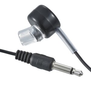 オーム電機 OHM オーム電機 片耳モノラルイヤホン φ3.5 ストレート型 テレビ用 5m 黒 03-3171 EAR-B355-K