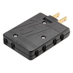 オーム電機 OHM オーム電機 HS-AS315/K-G サイドコーナータップ 3個口 黒 04-8108