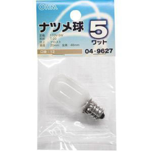 オーム電機 OHM オーム電機 LB-T0205-F ナツメ球 E12/5W フロスト 04-9627