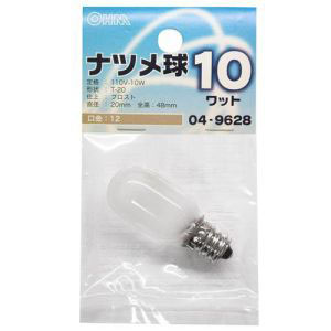 オーム電機 OHM オーム電機 ナツメ球 E12/10W フロスト LB-T0210-F 04-9628