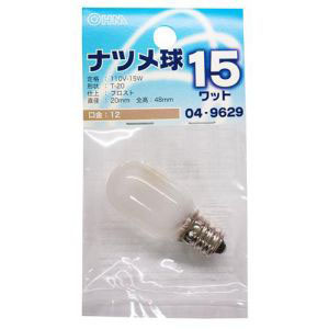 オーム電機 OHM オーム電機 ナツメ球 E12/15W フロスト LB-T0215-F 04-9629