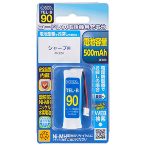 オーム電機 OHM オーム電機 TEL-B90 コードレス電話機用充電池 05-0090