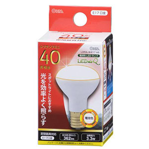 オーム電機 OHM オーム電機 LED電球 ミニレフランプ形 40形相当 E17 電球色 LDR3L-W-E17 A9 06-0767