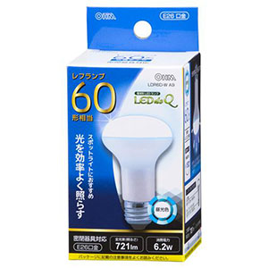 オーム電機 OHM オーム電機 LDR6D-W A9 LED電球 レフランプ形 60形相当 E26 昼光色 06-0772