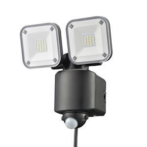 オーム電機 OHM オーム電機 LS-A320W2 monban 防犯センサーライト 2灯コンセント式 3200ルーメン