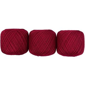 オリムパス オリムパス エミーグランデ レース糸 合細 Col.194 レッド系 50g 約218m ｘ 3玉セット EMMY-194