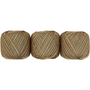 オリムパス オリムパス エミーグランデ レース糸 合細 Col.736 ブラウン系 50g 約218m ｘ 3玉セット EMMY-736