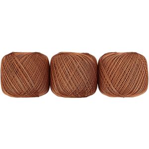 オリムパス オリムパス エミーグランデ レース糸 合細 Col.738 ブラウン系 50g 約218m ｘ 3玉セット EMMY-738