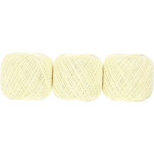 オリムパス オリムパス エミーグランデ レース糸 合細 Col.808 クリーム系 50g 約218m ｘ 3玉セット EMMY-808