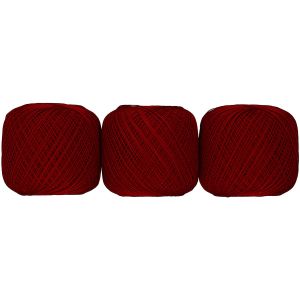 オリムパス オリムパス エミーグランデ レース糸 合細 Col.192 レッド系 50g 約218m ｘ 3玉セット EMMY-192