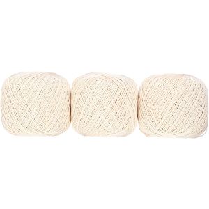 オリムパス オリムパス エミーグランデ レース糸 合細 Col.111 クリーム系 50g 約218m ｘ 3玉セット EMMY-111
